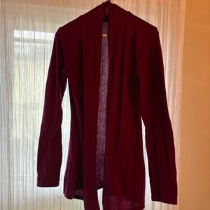 Magenta Open-Front lightweight Cardigan